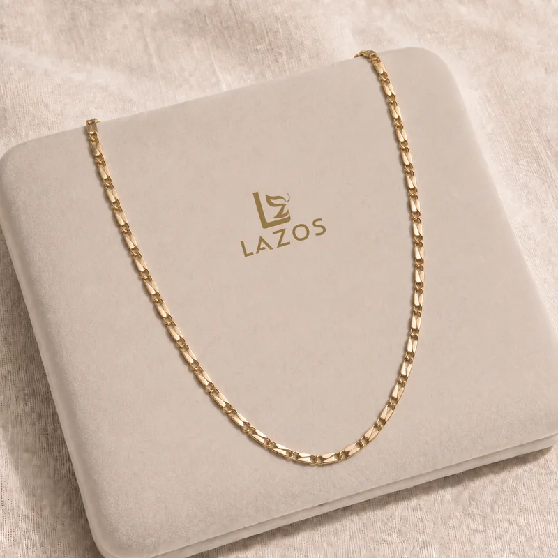 Cadena Rectangular Dorada