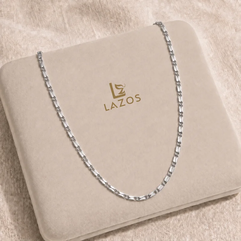 Cadena Rectangular Plateada
