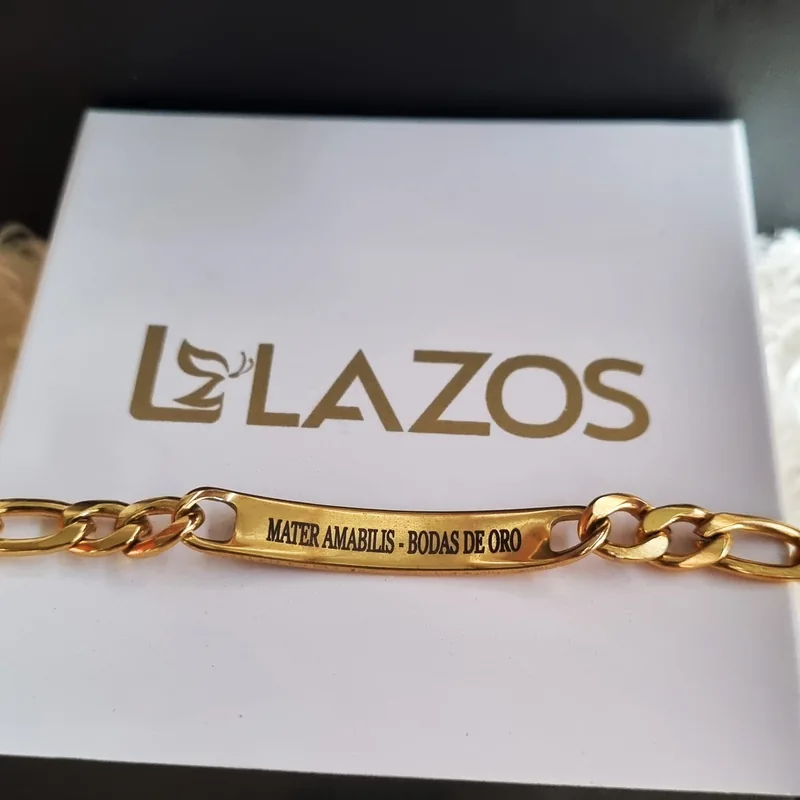 Esclava dorada personalizada con frase
