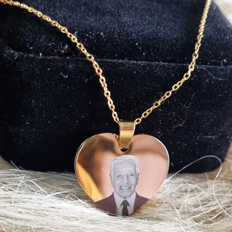 Fotograbado Corazón Dorado